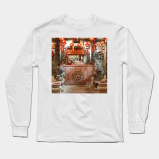 Hotel reception styled like ancient Chinese temple altar SQ Long Sleeve T-Shirt